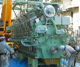 ガスエンジン据付